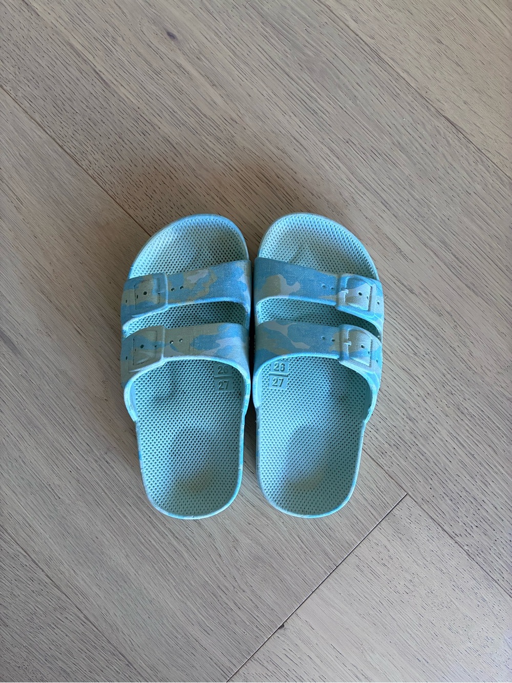 Freedom Moses Aqua Camo Slide Sandals